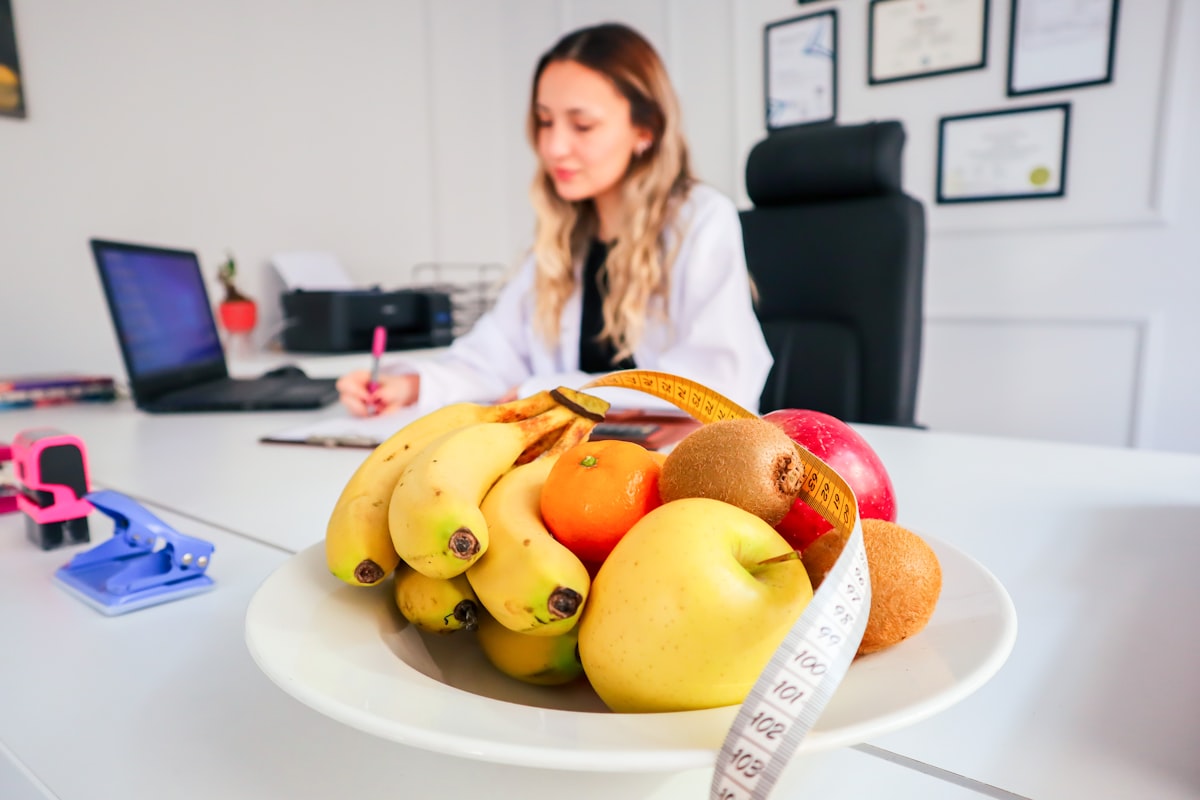 Professional nutritionist providing guidance